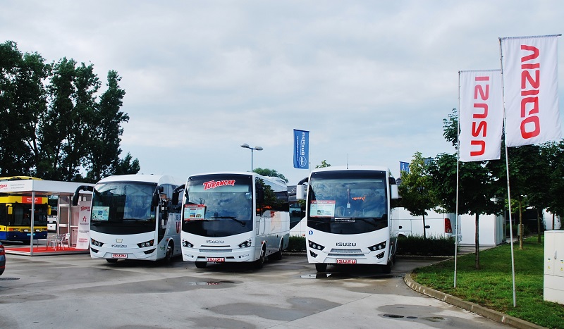 Expozícia autobusov ISUZU na veľtrhu BUS SHOW zdravá doprava Nitra 2018 (foto: Zdeněk Nesveda)