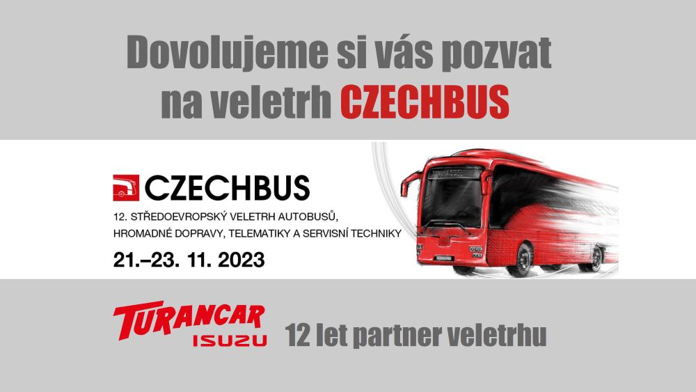 Vážení obchodní partneři, příznivci autobusové a hromadné dopravy, zveme Vás na CZECHBUS